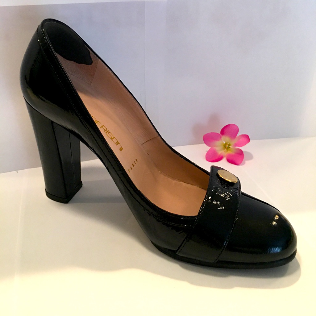 Bruno Frisoni Designer Black Patent Leather Heels